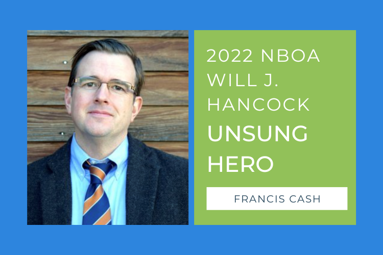 Francis Cash, NBOA Unsung Hero award recipient