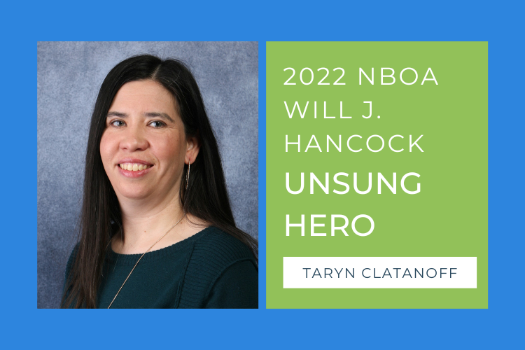 Taryn Clatanoff, NBOA Unsung Hero recipient