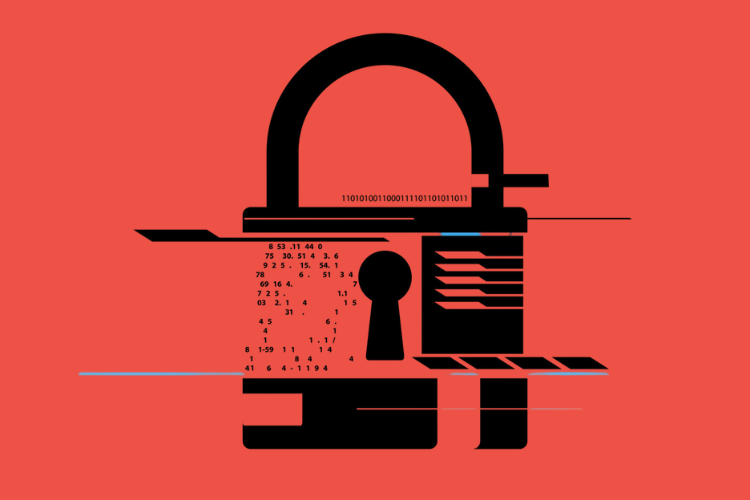 Internet digital security technology concept