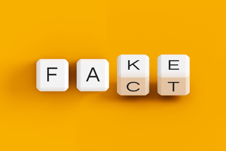 Flipping Wooden cube block for change fake to fact