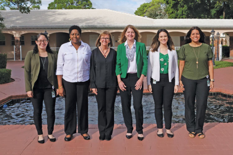 Photo of the Pine Crest School business office staff.