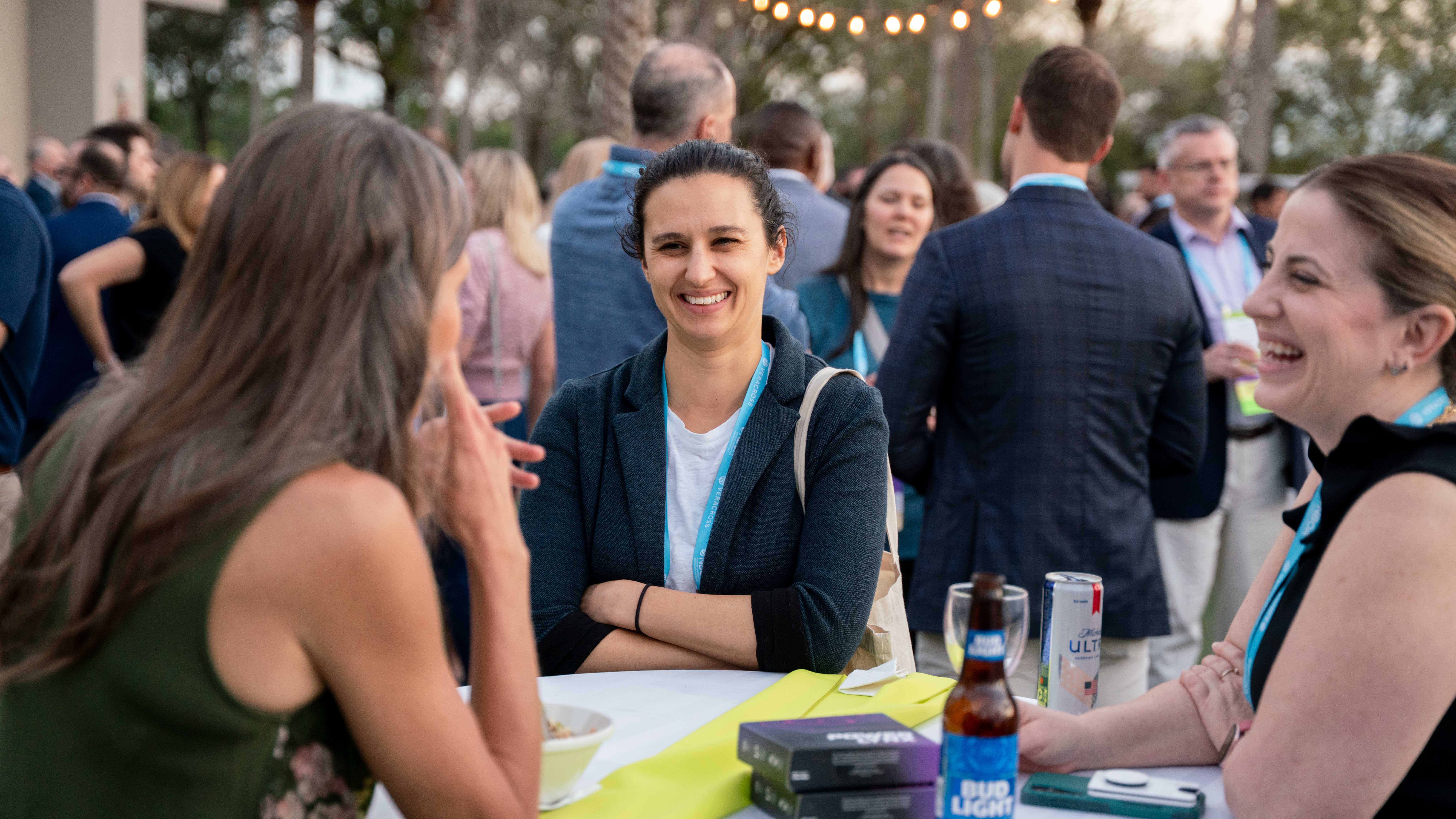 Attendees chat at the NBOA Annual Meeting opening reception.