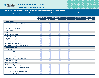 HR Policy Guidance Checklist